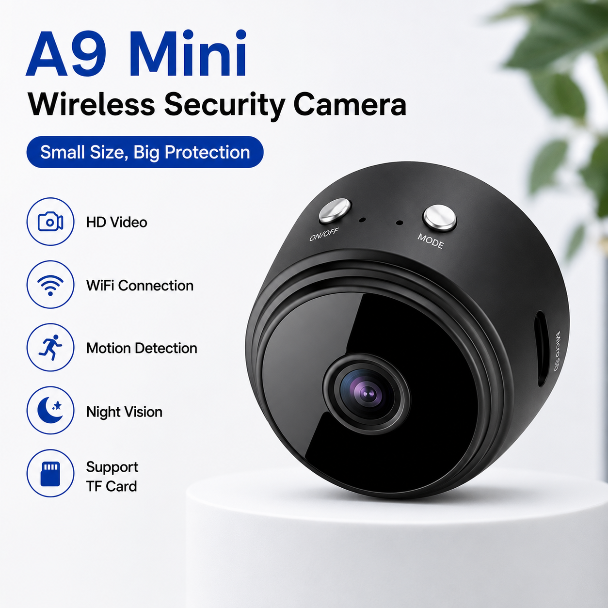A9 Mini Wireless Security Camera, WiFi Indoor Home Security Camera, Mini Spy Camera, Motion Detection Camera, Night Vision Camera