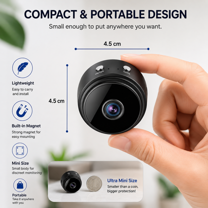 A9 Mini Wireless Security Camera, WiFi Indoor Home Security Camera, Mini Spy Camera, Motion Detection Camera, Night Vision Camera