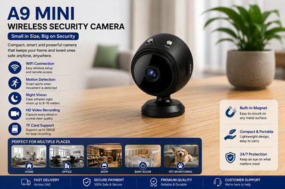 A9 Mini Wireless Security Camera, WiFi Indoor Home Security Camera, Mini Spy Camera, Motion Detection Camera, Night Vision Camera